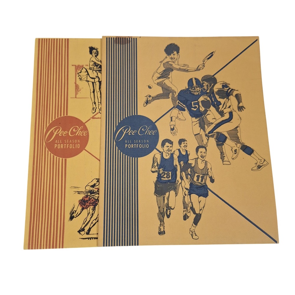 Vintage Peechee Folder Lot All Seasons Retro School Supplies 70s 80s